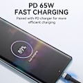 Miniatyrbild 6 av 8: Wozinsky USB-C till USB-C kabel PD 65W 2m - Svart