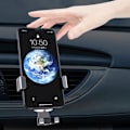 Miniatyrbillede 4 af 6: Gravity Smartphone Bilholder Ventilationsgitter - Sort Black