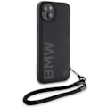 Miniatyrbild 3 av 7: BMW iPhone 15/14 Plus Mobilskal Signature Läder Wordmark Cord Svart