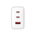 Miniatyrbild 4 av 11: Baseus GaN Väggladdare 2x USB-C Till USB-A 65W Cube Pro - Vit