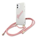 Miniatyrbild 1 av 6: Guess Skal iPhone 12 Mini Script Vintage Strap - Rosa Rosa