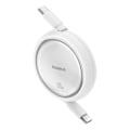 Miniatyrbild 2 av 9: Baseus Retractable Free2Draw Mini USB-C - USB-C 100W 1m - Vit