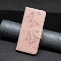 Miniatyrbild 6 av 7: iPhone 14 Pro Plånboksfodral Butterflies Imprinted - Rosa Guld