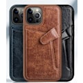 Miniatyrbild 4 av 5: Nillkin Aoge Äkta Läder Fodral iPhone 12 mini - Svart Svart