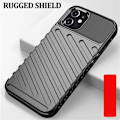 Miniatyrbild 2 av 7: Thunder Twill Texture Skal iPhone 12 Mini - Svart Svart