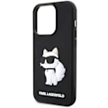 Miniatyrbild 6 av 7: Karl Lagerfeld iPhone 14 Pro Mobilskal Rubber Choupette 3D Svart