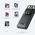 Miniatyrbild 7 av 10: VEGER Powerbank 20000 mAh med Lightning/Typ-C/Micro-USB Kabel C20