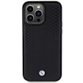Miniatyrbild 3 av 8: BMW iPhone 15 Pro Max Mobilskal Läder Diamond Pattern - Svart Svart