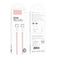 Miniatyrbild 4 av 4: Hoco USB-C till USB-C kabel 1m 60W X104 3A - Rosa
