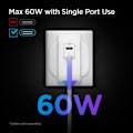 Miniatyrbillede 2 af 4: SPIGEN PE2007EU Powerarc 2-Port netværksoplader 60W - Hvid