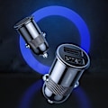 Miniatyrbillede 2 af 5: Joyroom 3.1 A dual port smart biloplader Sort Black