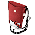 Miniatyrbild 5 av 6: Hello Kitty Halsbandsfodral Läder Hiding Kitty - Röd