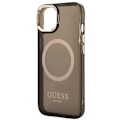 Miniatyrbild 6 av 8: GUESS iPhone 14 Plus Skal Magsafe Gold Outline Translucent - Svart Svart