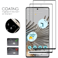 Miniatyrbild 6 av 8: [2-PACK] Google Pixel 8 Härdat Glas Skärmskydd - Svart