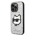 Miniatyrbild 2 av 8: Karl Lagerfeld iPhone 14 Pro Max Skal Glitter Choupette Patch - Silver