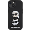 Miniatyrbild 3 av 8: Karl Lagerfeld iPhone 15/14 Plus Mobilskal Silikon Karl&Choupette Svart