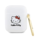 Miniatyrbild 1 av 3: Hello Kitty AirPods 1/2 Skal Silikon 3D Kitty Head - Vit