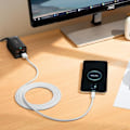 Miniatyrbild 3 av 4: Baseus Dynamic USB-C till USB-A kabel 100W 2m - Vit