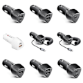 Miniatyrbild 10 av 10: FORCELL CARBON billaddare USB-C 3.0 PD20W svart Svart