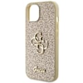 Miniatyrbild 6 av 8: Guess iPhone 15 Mobilskal Glitter Script Big - Guld
