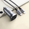 Miniatyrbild 4 av 6: Ugreen PD Fast Billaddare USB-A Till USB-C 30W - Grå