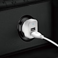 Miniatyrbillede 4 af 5: Dudao 2x USB 2.4A oplader + 3i1 lightning / Type C / micro USB Hvid White