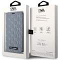 Miniatyrbild 7 av 7: KarlLagerfeld iPhone 14 Pro Max Plånboksfodral Monogram Silver