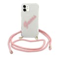 Miniatyrbillede 2 af 6: Guess Skal iPhone 12 Mini Script Vintage Strap - Rosa Pink