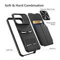 Miniatyrbild 7 av 10: iPhone 14 Pro Max Plånboksfodral PU Läder Shockproof  - Svart Svart
