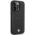 Miniatyrbild 5 av 11: BMW iPhone 14 Pro Max Mobilskal Magsafe Läder Seats Pattern Svart