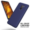 Pikkukuva 2 / 7: Twill Texture -mobiilikuori Xiaomi Pocophone F1 -puhelimelle - Sininen Blue