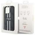 Miniatyrbild 11 av 11: Guess iPhone 14 Pro Mobilskal MagSafe Printed Stripes Svart Svart