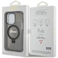 Miniatyrbild 8 av 8: Guess iPhone 15 Pro Mobilskal Magsafe Ringställ Script Glitter Svart