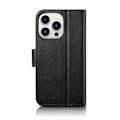 Miniatyrbild 2 av 7: iCarer iPhone 14 Pro Plånboksfodral 2in1 Äkta Läder - Svart Svart