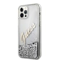 Miniatyrbild 2 av 9: Guess iPhone 12 Pro Max Skal Glitter Vintage Script - Silver Silver