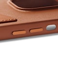 Miniatyrbild 8 av 9: Mujjo iPhone 14 Skal Korthållare Full Läder - Tan