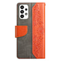 Miniatyrbild 3 av 10: Butterfly Flower Imprinted Plånboksfodral Galaxy A13 4G - Orange