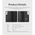 Miniatyrbild 10 av 11: Ringke Folio Signature Flip Läder Fodral Galaxy S22 Plus - Svart