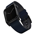 Miniatyrbild 1 av 3: UNIQ Straden Apple Watch Läder 42/44/45mm - Blå