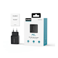 Miniatyrbild 5 av 11: Choetech USB-C USB-C Väggladdare PD 35W GaN - Svart Svart