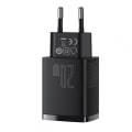 Miniatyrbillede 3 af 9: BASEUS - 2-Port netværksoplader 20W - Sort Black
