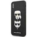 Miniatyrbild 2 av 6: Karl Lagerfeld iPhone XS Max Skal Saffiano Ikonik Karl & Choupette Head Svart