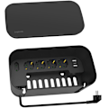 Miniatyrbild 4 av 7: LogiLink Cable box - Kabelgömma med grenuttag + USB-A/USB-C-laddning Svart Svart