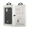 Miniatyrbild 8 av 8: BMW Läder Perforate Sides Skal iPhone 12 Pro Max - Svart Svart