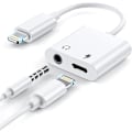 Miniatyrbild 1 av 7: 2 in 1 Lightning Splitter hörlurar adapter Lightning to 3.5mm