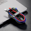 Pikkukuva 8 / 8: BASEUS Lightning / 2x USB Type C / micro USB -kaapeli 3.5A 1.2m musta