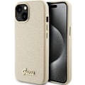 Miniatyrbild 1 av 8: Guess iPhone 15 Mobilskal Glitter Glossy Script - Guld