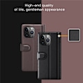 Miniatyrbild 11 av 11: iPhone 15 Pro Plånboksfodral Äkta Läder Anti-Dust - Brun
