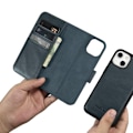 Miniatyrbild 4 av 9: iCarer iPhone 14 Plånboksfodral 2in1 Äkta Läder Anti-RFID - Blå