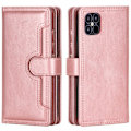 Miniatyrbillede 1 af 5: Multiple Card Slots Äkta Läder Plånboksfodral iPhone 12 Pro Max - Rose Gold